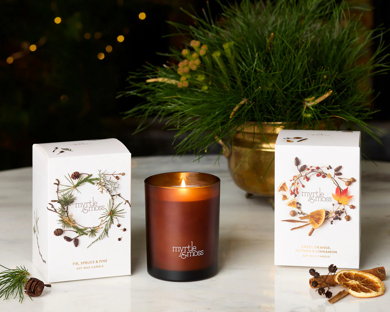 Myrtle & Moss - Christmas Candle - Sweet Orange, Nutmeg & Cinnamon