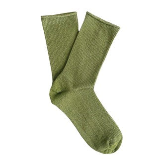 Klue - Glitter Lurex Socks - Olive Green