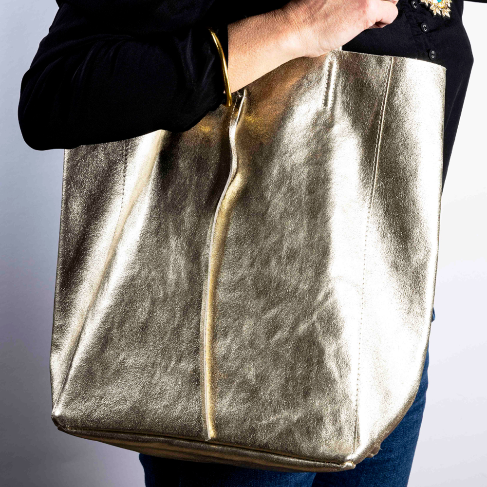 Maison Fanli - Tote Bag - Large- Metallic Gold
