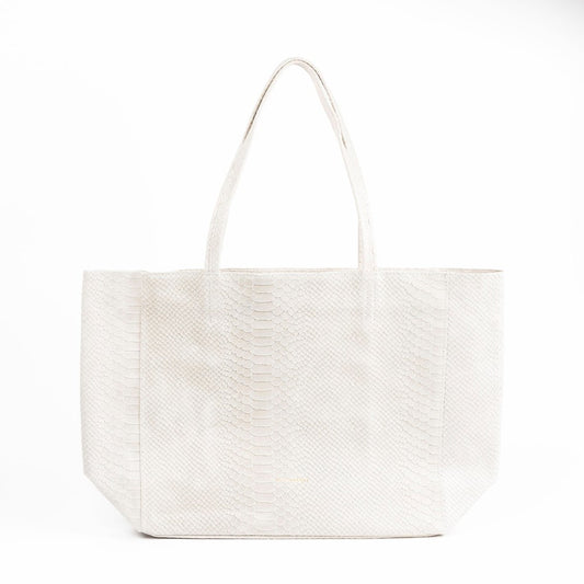 Maison Fanli - Tote Bag - Rectangular - Snake - Cream