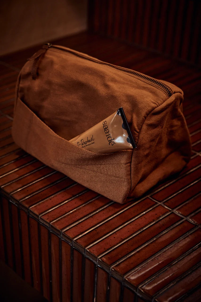 Saarde - Journey Toiletry Canvas Bag - Cinnamon