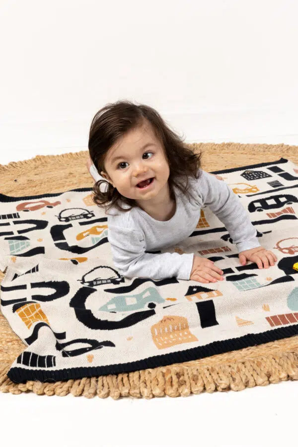 Indus Design - Baby Blanket - Transport