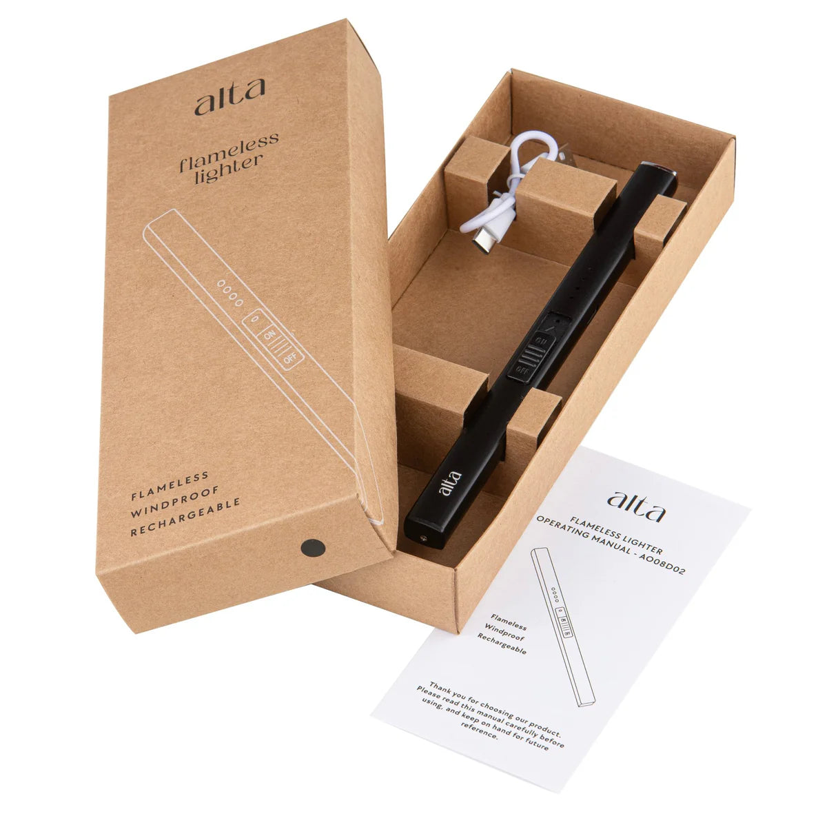 Alta - Flameless Lighter - Black