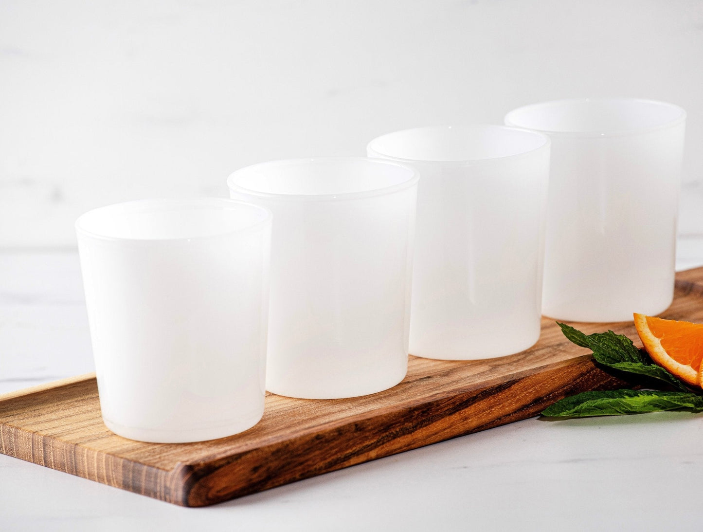 Alta - Stackable Glass Set Of 4 - White
