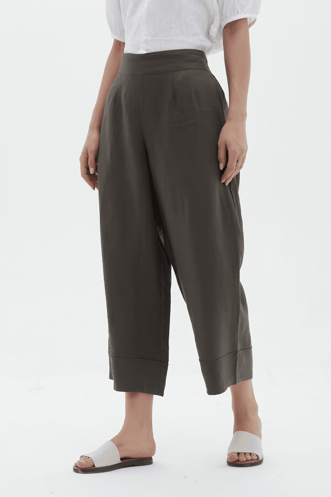 Tirelli - Classic Linen Pant Deep Charcoal Clothing