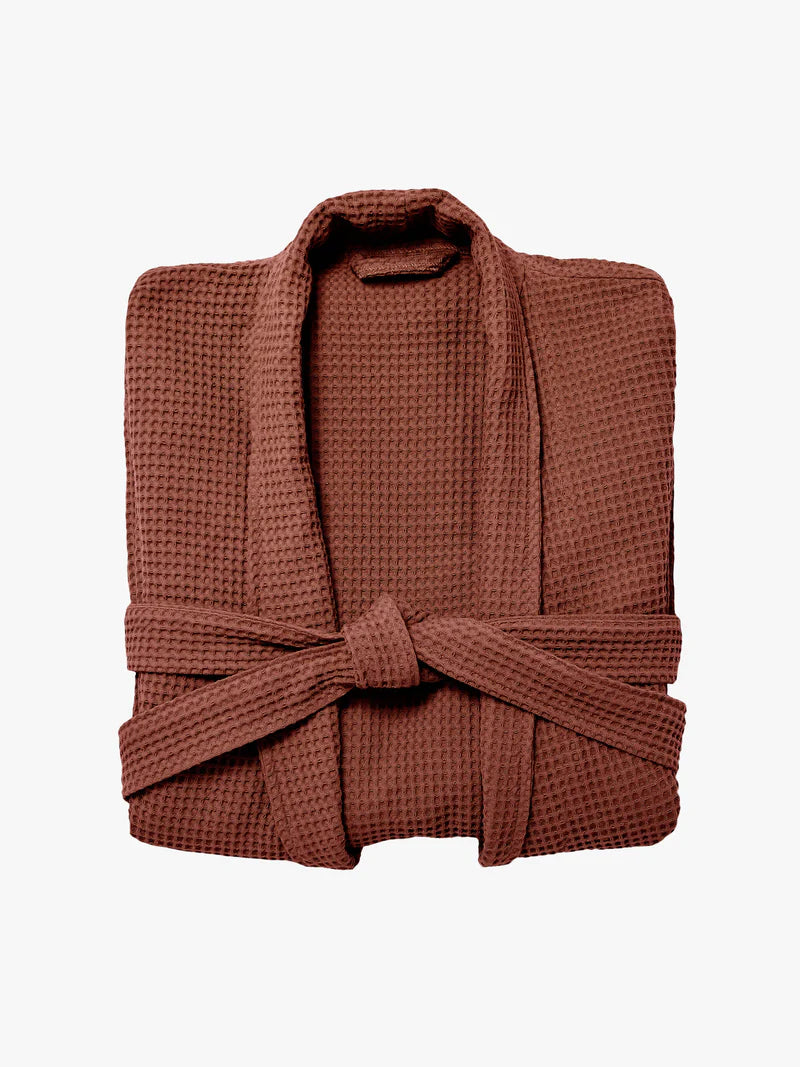 L&M Home - Bathrobe - Waffle - Terracotta