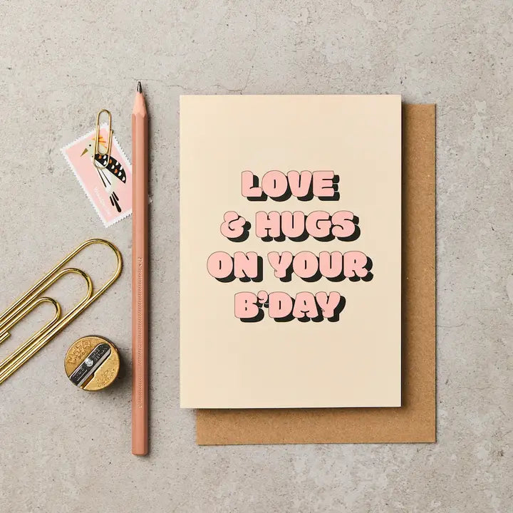 Katie Leamon - Love And Hugs - Birthday - Greeting Card
