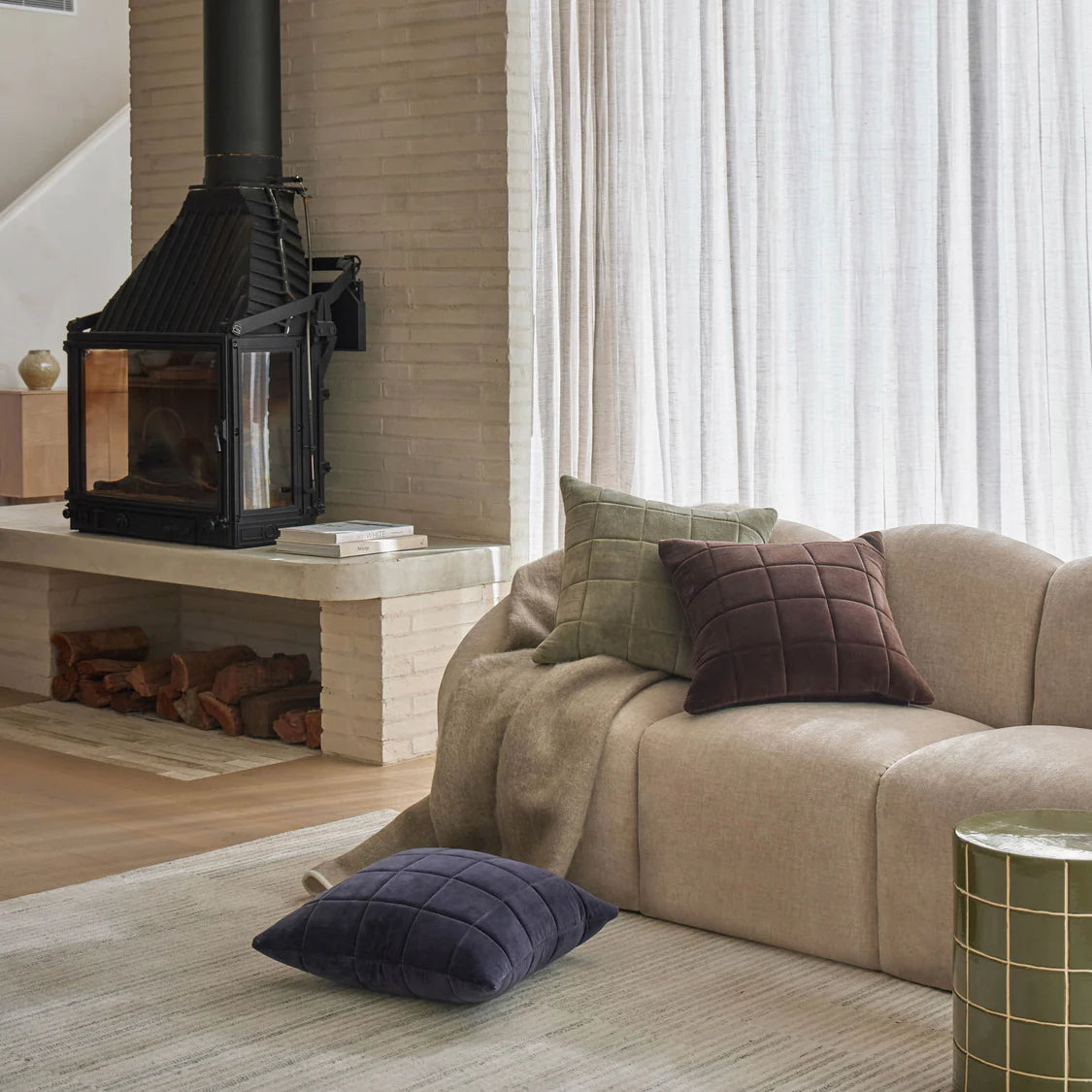 Amalfi - Avalon Stitch Throw - 130x180cm - Natural