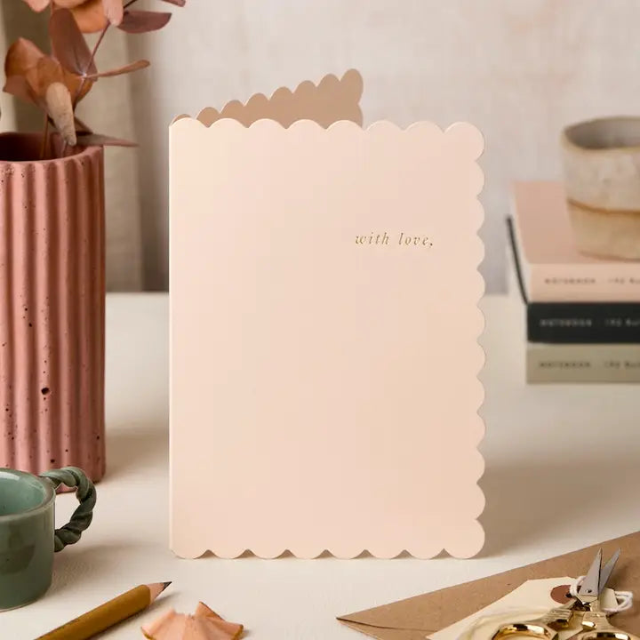 Katie Leamon - With Love - Scallop - Greeting Card