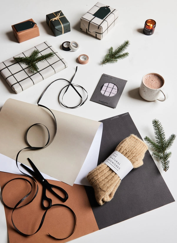 Kinshipped - Clever Gift Wrap - Rust - Flat Rolled