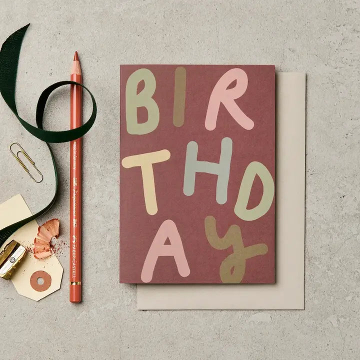 Katie Leamon - Multi Colour Birthday Bubble - Greeting Card