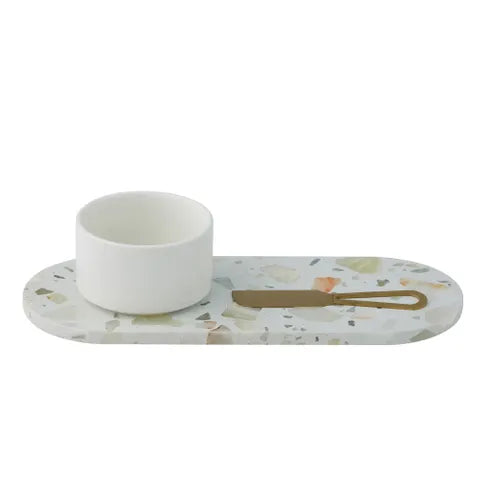 Assemble - Winifred Terrazzo Set - 3 Piece - 30 X 12 X 6cm - Natural