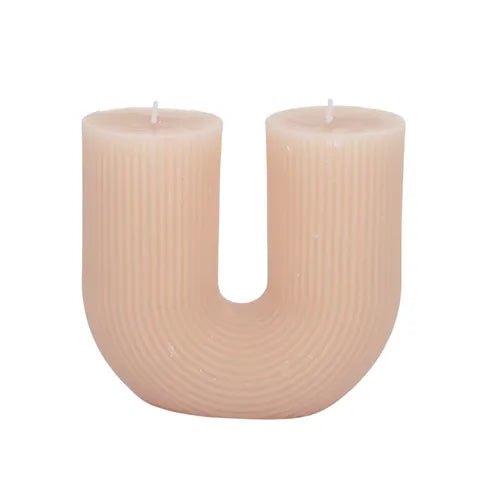 Casa - U Shaped Candle - 11x5cm - Nude