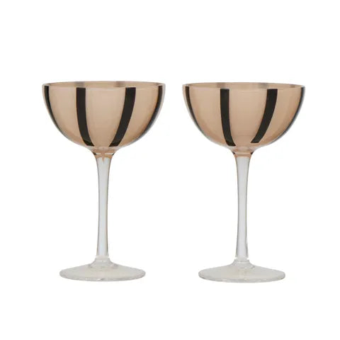 Casa - Aperitivo S/2 Coupe Glass - 10x15.5cm - Nd/b