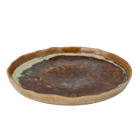 Casa - Mia Ceramic Platter - 32.5 Cm X 1.5cm - Toffee
