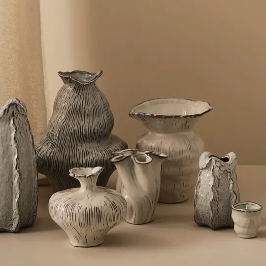 Floral Interiors - Karluka Vase - 20cm X 20cm - Cloud