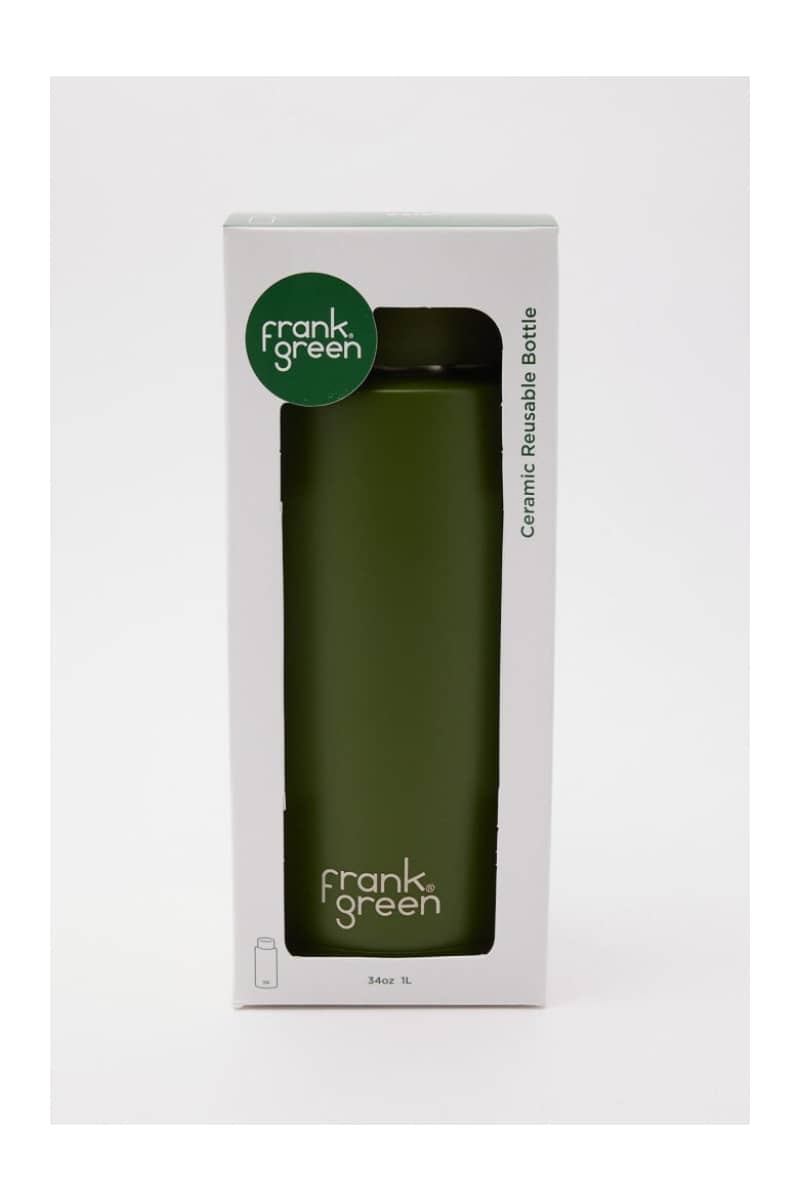Frank Green - Reusable Bottle With Straw Lid 34Oz/1Lt Khaki Home & Garden > Kitchen Dining Food