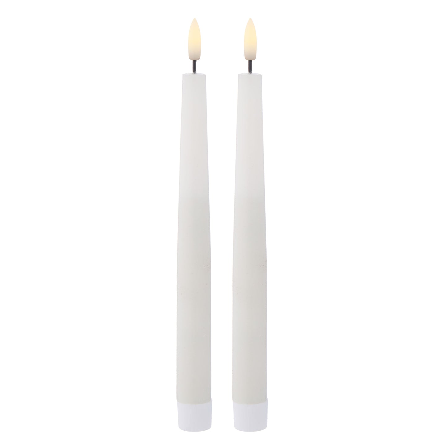 Amalfi - Hughe Led Taper Candle S/2 - 24cm - White