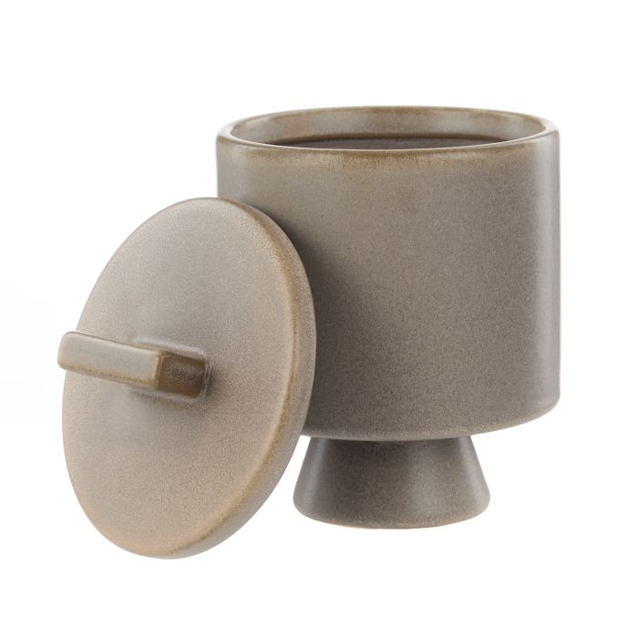 Amalfi - Tuva Stoneware Cannister - Brown