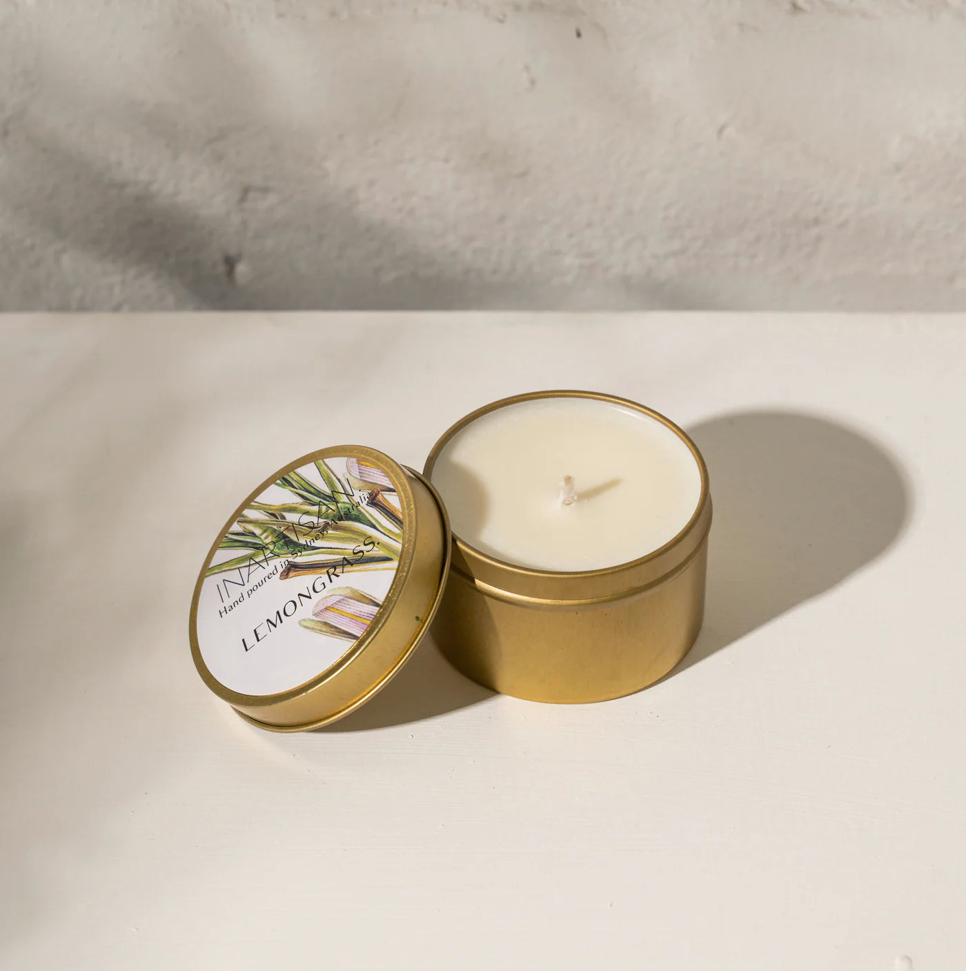 Inartisan - Soy Candle In Travel Tin - Lemongrass
