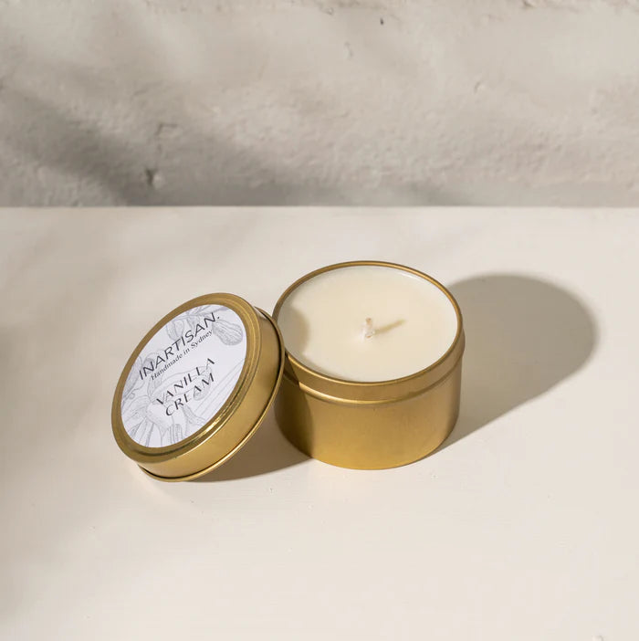 Inartisan - Soy Candle In Travel Tin - Vanilla Cream