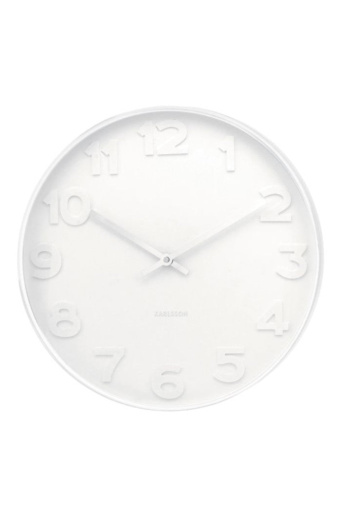 Karlsson - Mr White Wall Clock 38X38X6 Home & Garden > Decor Clocks