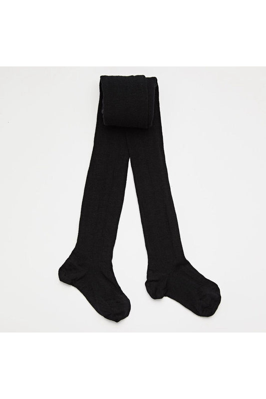 Lamington - Merino Wool Tights - Plain - Black