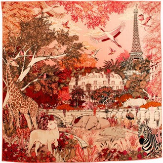 Maison Fanli - Wool & Silk Scarf - Wild Paris - Pink