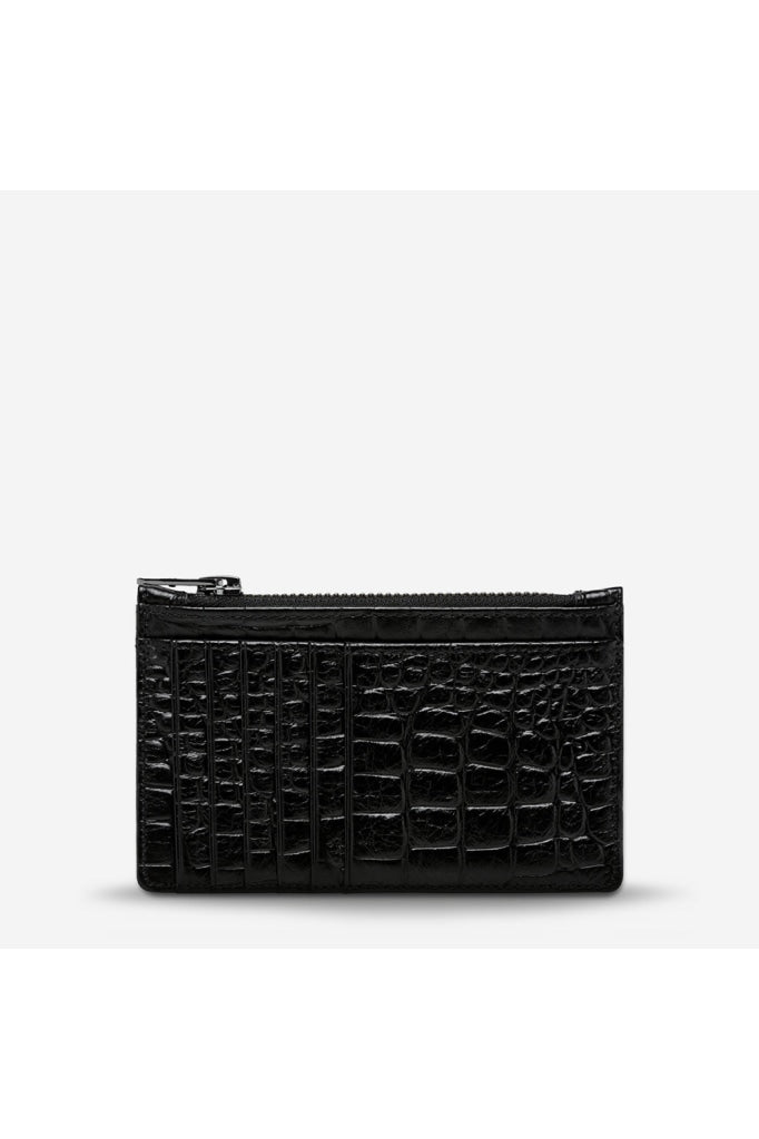 Status Anxiety - Avoiding Things Wallet Black Croc Emboss