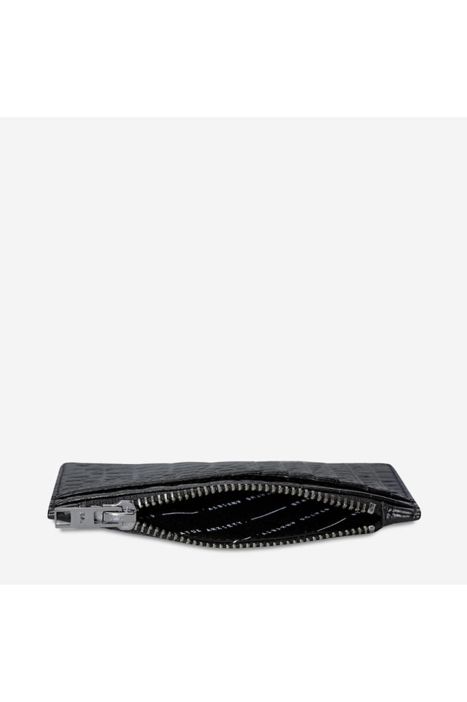 Status Anxiety - Avoiding Things Wallet Black Croc Emboss