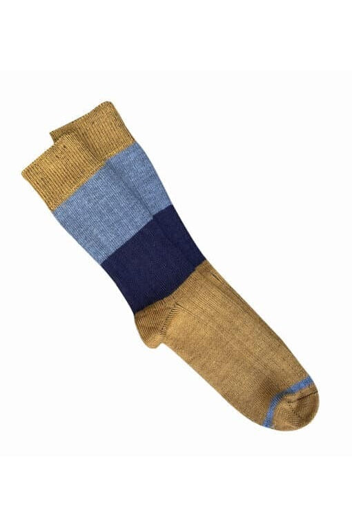 Tightology - Chunky Rib Merino Wool Socks - Mustard - One Size