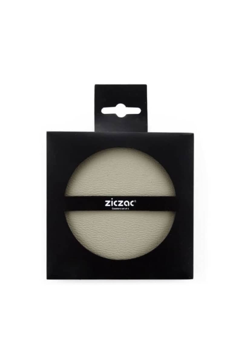 ZICZAC COASTERS - SET OF 4 - TAUPE - Tempted Kensington