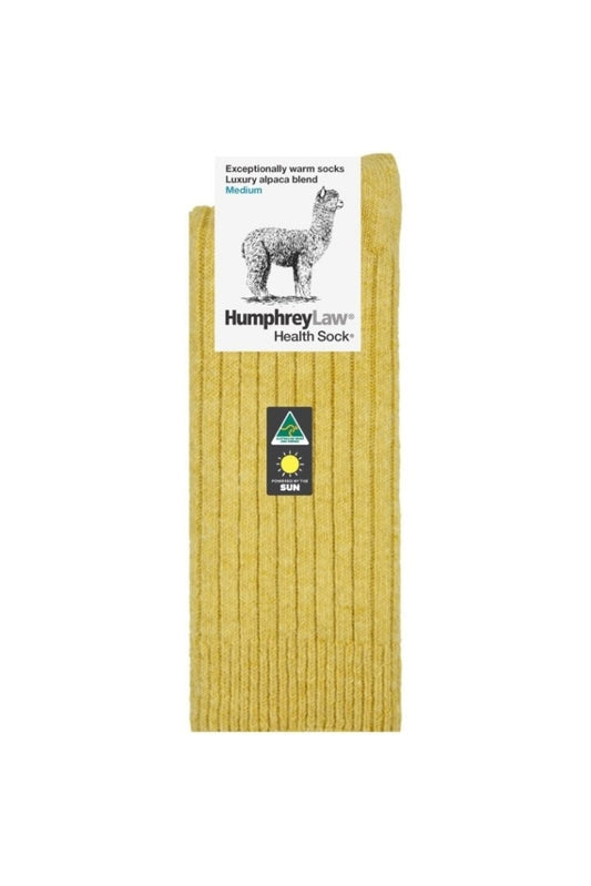 Humphrey Law - Socks Alpaca Wool Blend Empire Yellow Sml