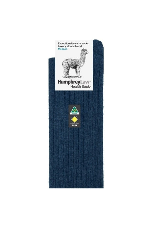Humphrey Law - Socks Alpaca Wool Blend Denim Sml