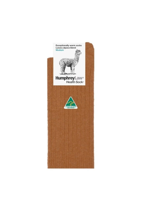 Humphrey Law - Socks Alpaca Wool Blend Nutmeg Sml