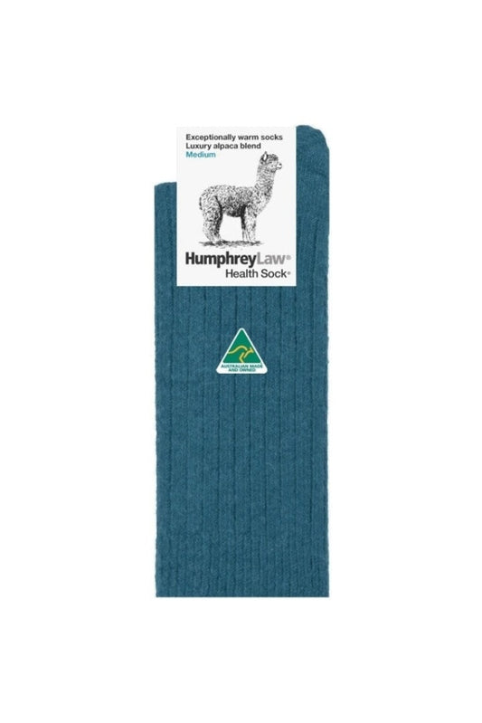 Humphrey Law - Socks Alpaca Wool Blend Teal Sml