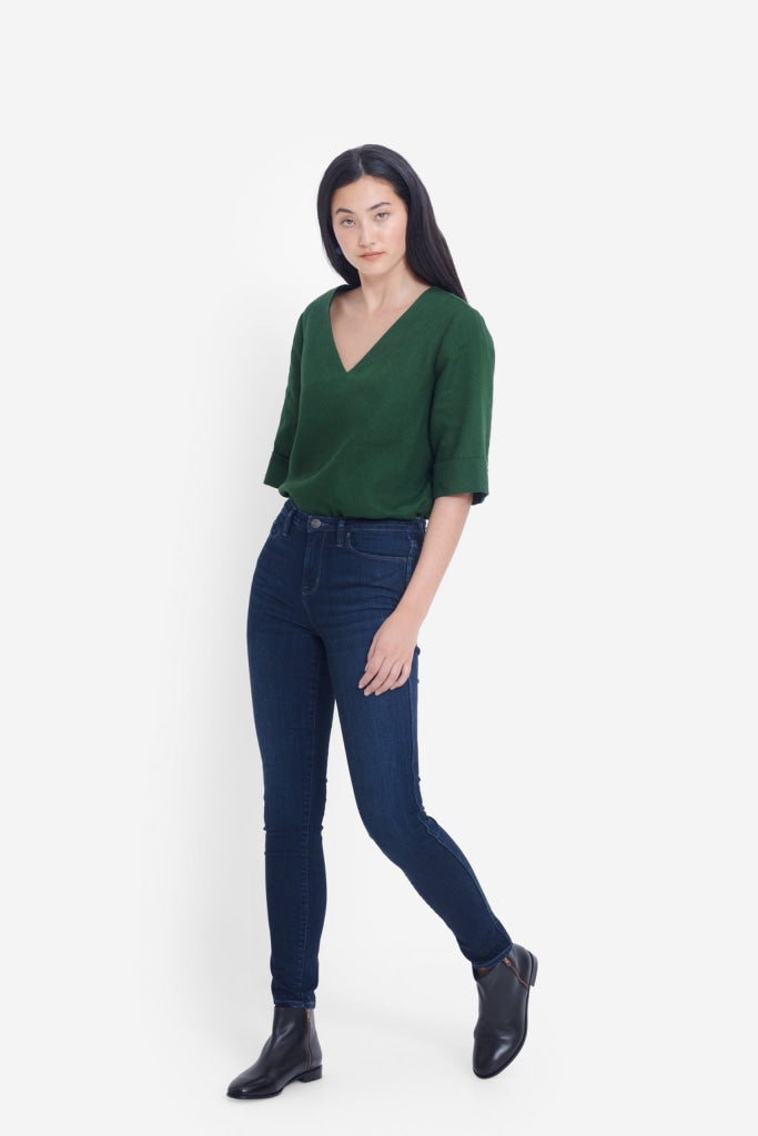 Elk The Label - Oslo Skinny Leg High-Rise Jean Dark Indigo