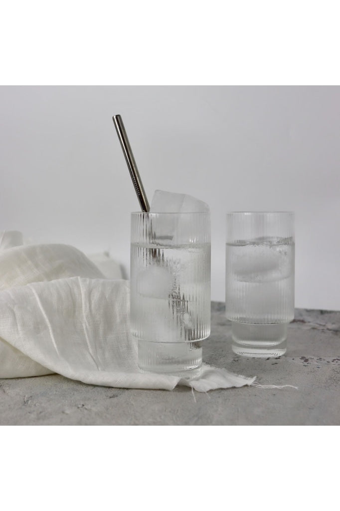 Sage & Cooper - Oscar Ribbed Highball Glass (Set Of 4) Clear Home Garden > Kitchen Dining Tableware