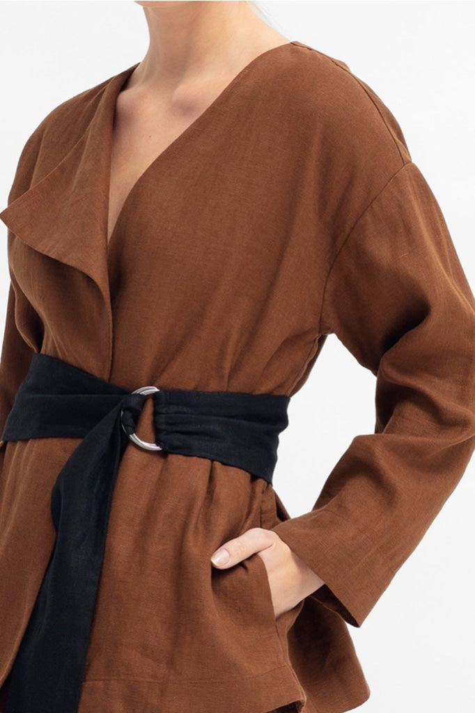 Elk The Label - Ativ Jacket Bronze Brown Apparel & Accessories > Clothing Outerwear Coats Jackets