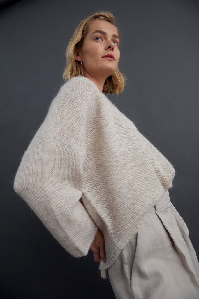 Elk The Label - Agna Sweater Ecru Apparel & Accessories > Clothing Shirts Tops Jumper