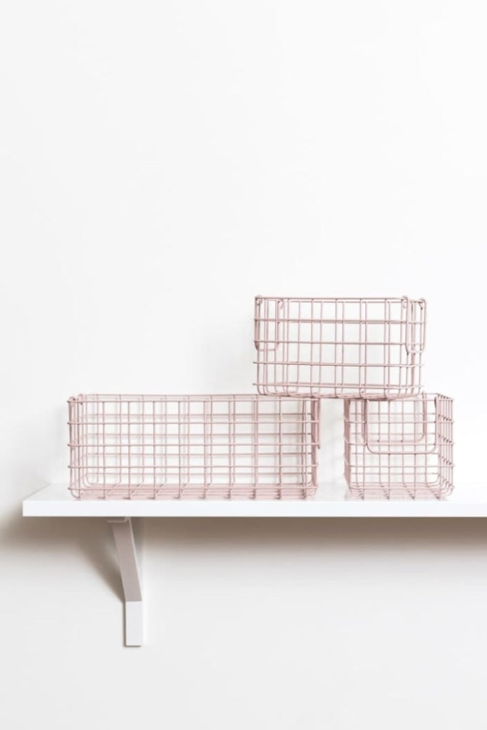 MUSTARD MADE - SET OF 3 BASKETS IN BLUSH