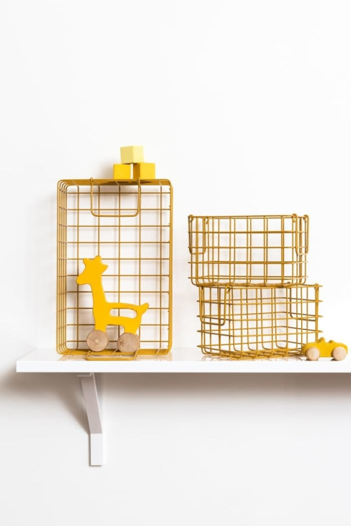 MUSTARD MADE - SET OF 3 BASKETS IN MUSTARD - Tempted Kensington