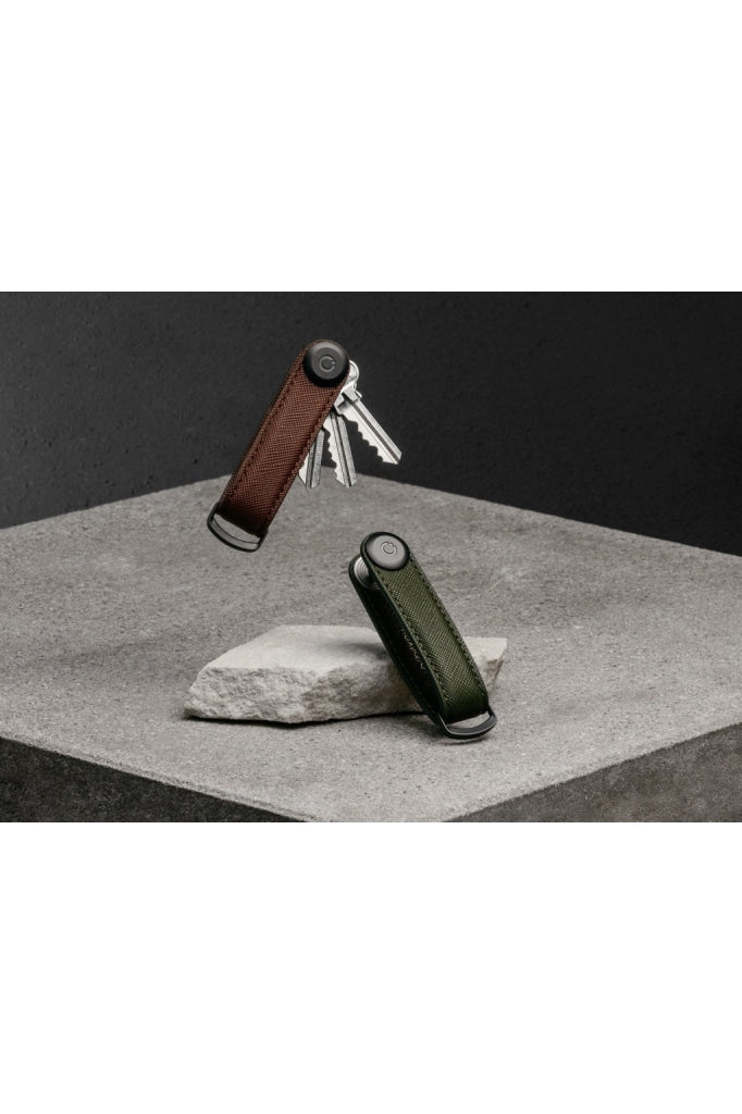 ORBITKEY - KEY ORGANISER SAFFIANO LEATHER - OLIVE - Tempted Kensington