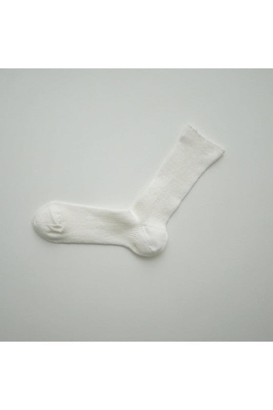 Hakne - Linen Ribbed Socks Off White