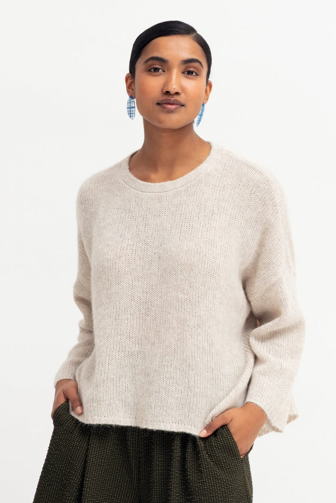 Elk The Label - Agna Sweater Ecru Apparel & Accessories > Clothing Shirts Tops Jumper