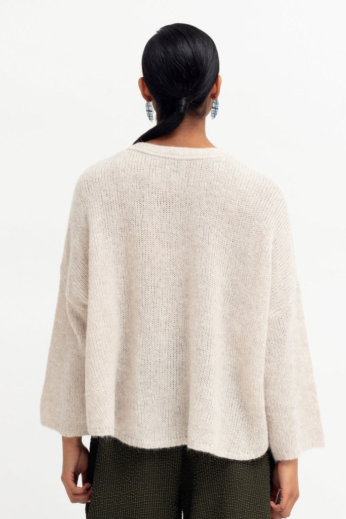 Elk The Label - Agna Sweater Ecru Apparel & Accessories > Clothing Shirts Tops Jumper