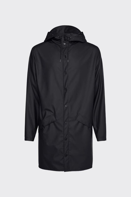 RAINS - LONG JACKET - BLACK