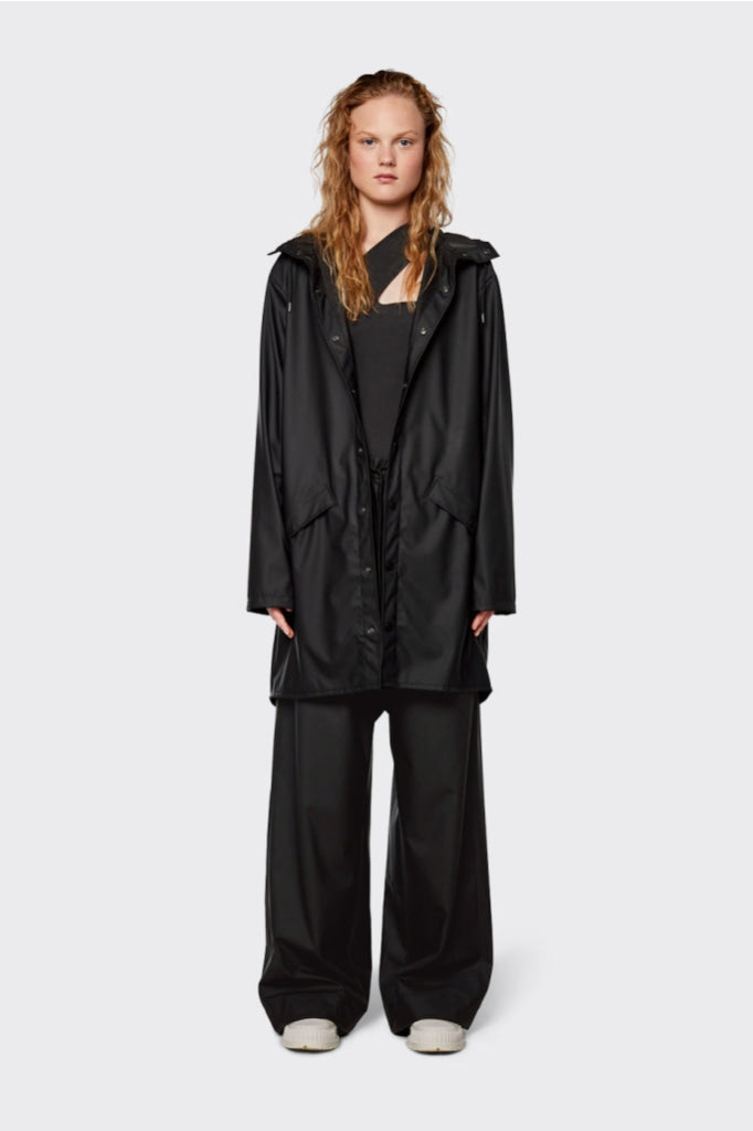Rains - Long Jacket Black Apparel & Accessories > Clothing Outerwear Coats Jackets