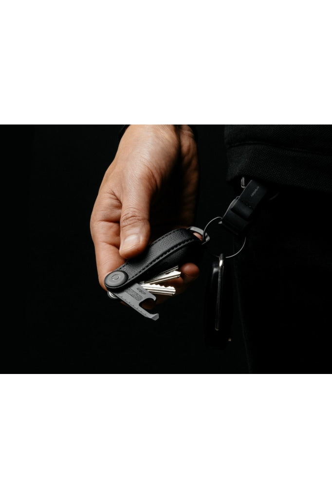 ORBITKEY - KEY ORGANISER SAFFIANO LEATHER - BLACK - Tempted Kensington