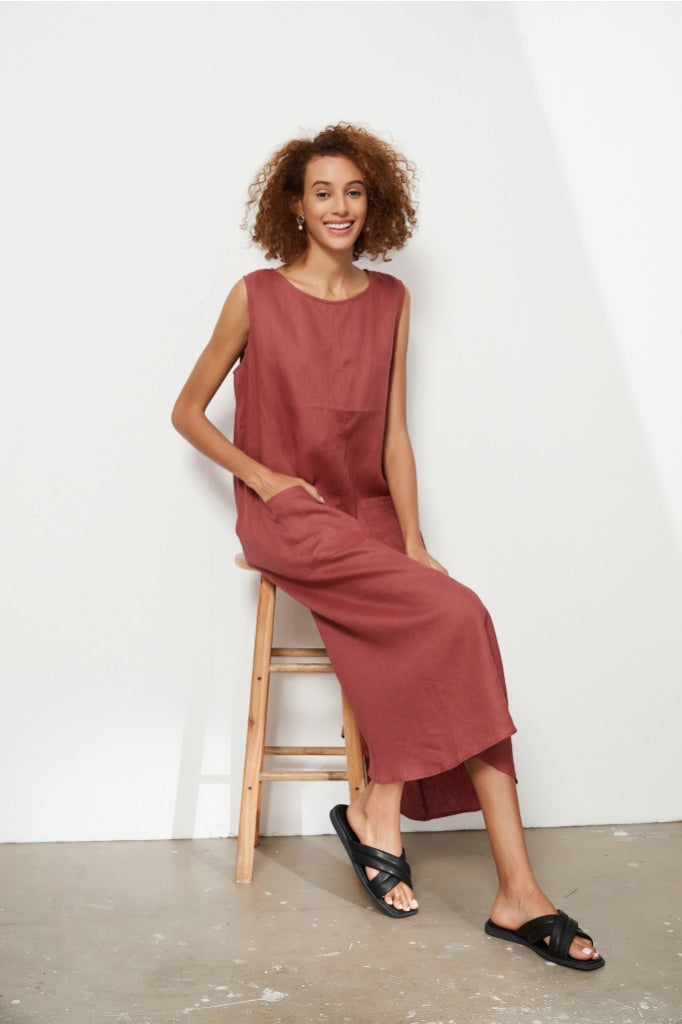 Tirelli - A-Line Tank Dress Soft Ruby